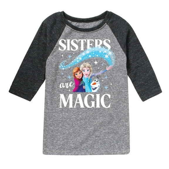 Frozen - Sisters Are Magic - Toddler And Youth Raglan Graphic T-Shirt