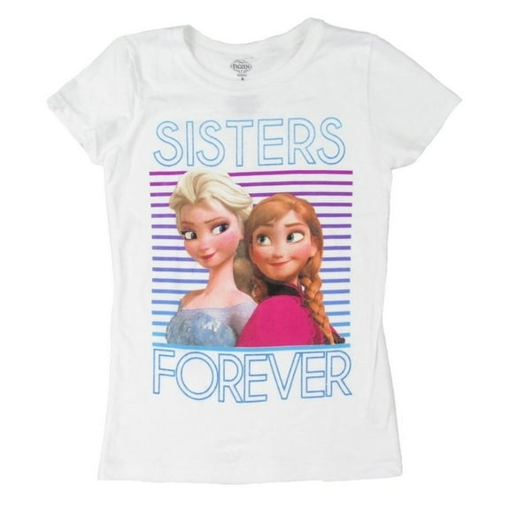 Frozen - Sisters Forever Girls Youth T-Shirt - Youth Medium