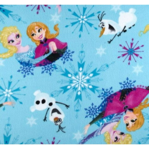 Frozen Sisters Ice Skating Fleece Fabric