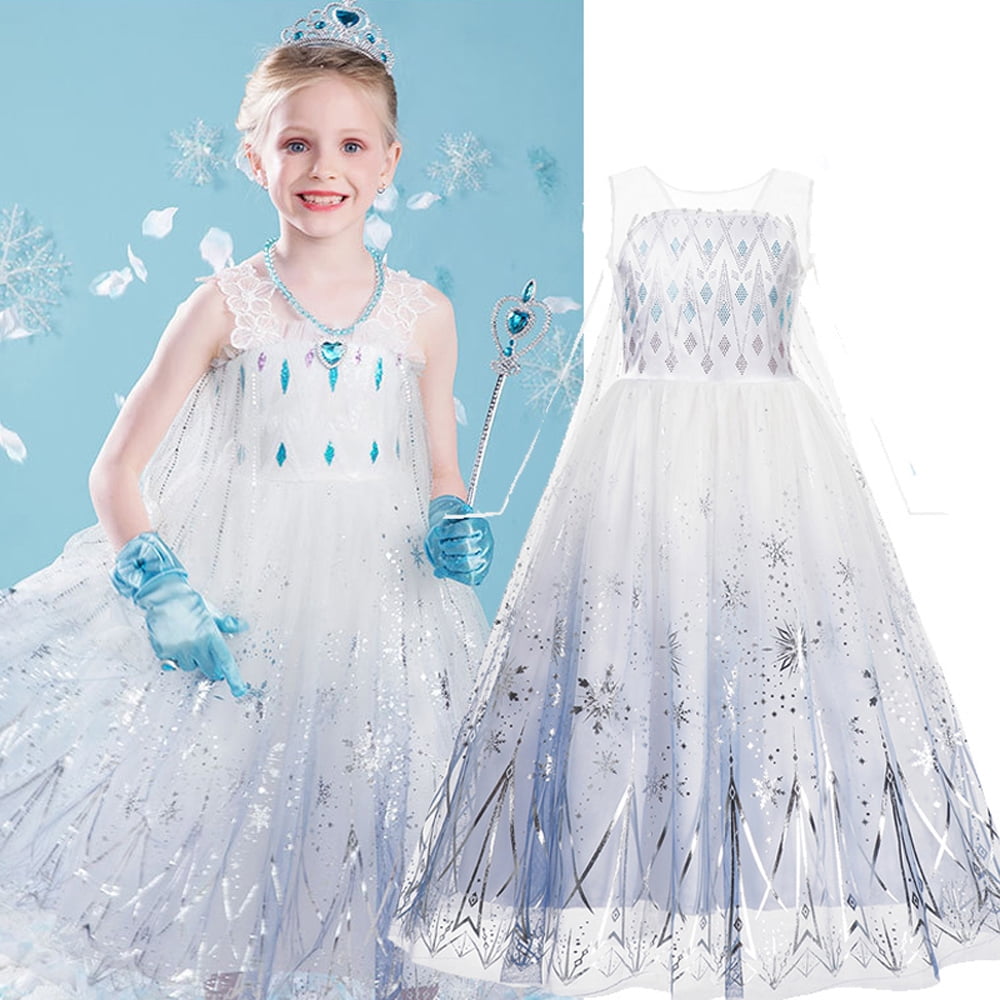 Frozen Snow Queen Elsa Dress Halloween Costume