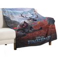 Frozen Springtime Sherpa Throw Blanket Measures 66 X 90 Inches, Kids
