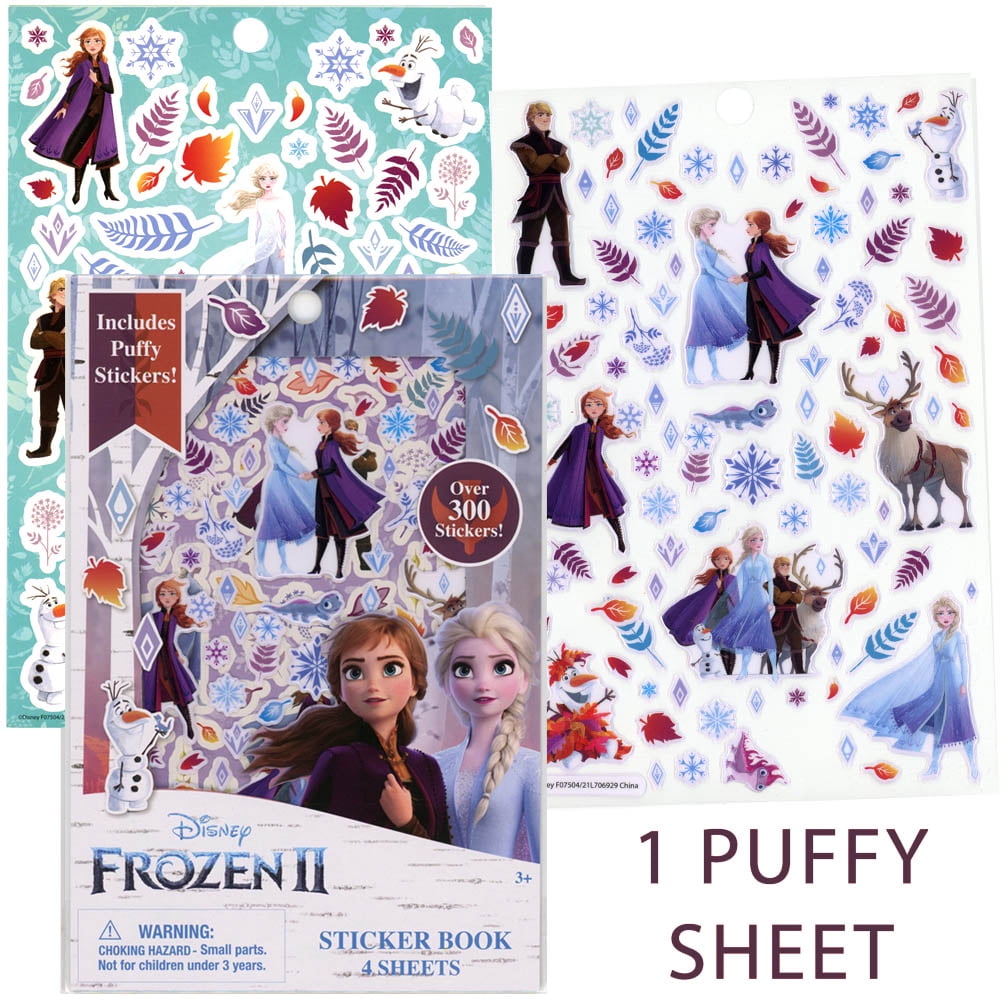 Frozen Sticker Book with Puffy Stickers 4 Sheet- 6 pack