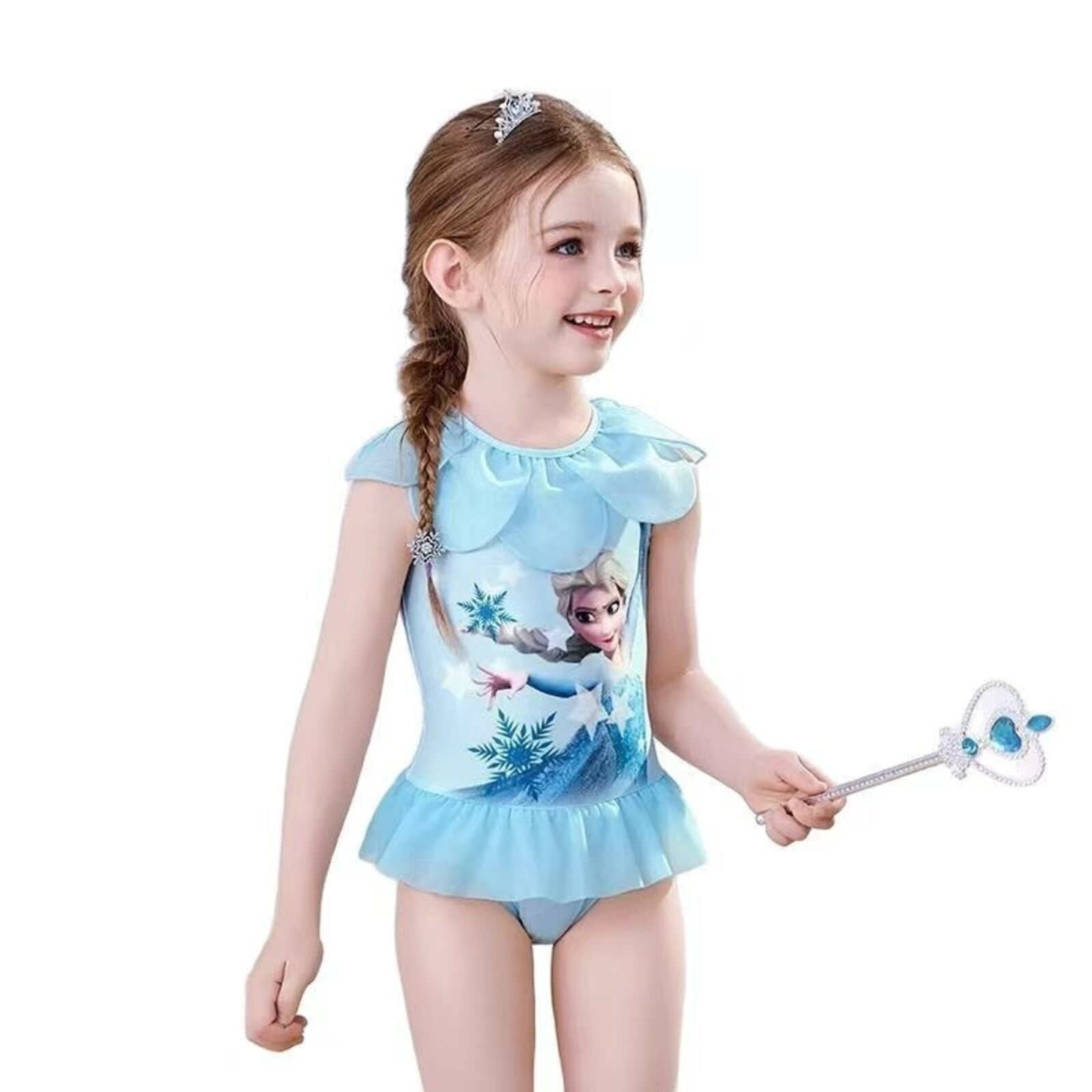 Disney Frozen Elsa & Anna Toddler Girls One Piece Swimming Suit For