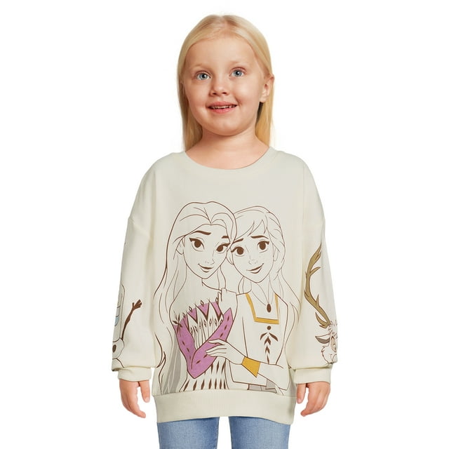 Frozen Toddler Girl Crewneck Sweatshirt, Sizes 2T-5T