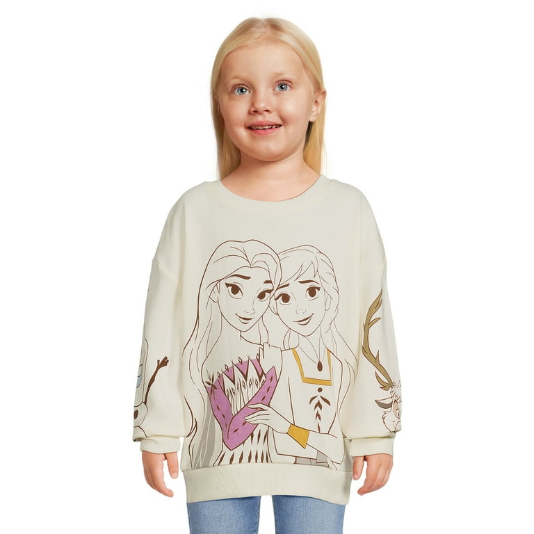 Frozen Toddler Girl Crewneck Sweatshirt Sizes 2T 5T Walmart