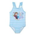 thumbnail image 1 of Disney Frozen Toddler Girls Elsa and Anna One-Piece Swimsuit with UPF 50+, Sizes 2T-4T, 1 of 3