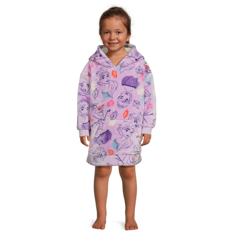Frozen Toddler Girl Plush Pullover Hoodie, Sizes 12M-5T