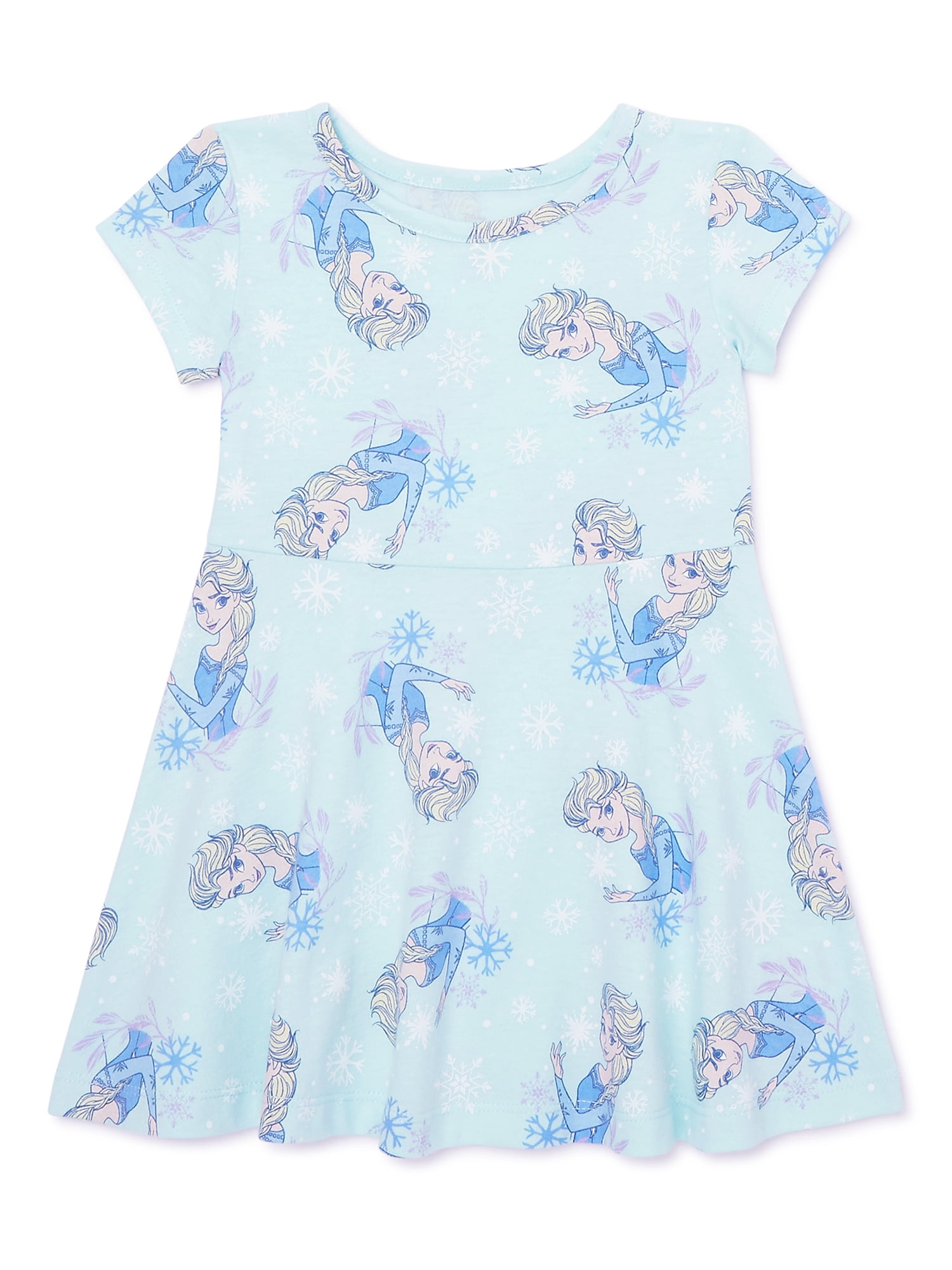 Frozen Toddler Girl Print Skater Dress Sizes 12M 5T