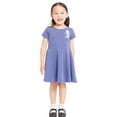 thumbnail image 1 of Frozen Toddler Girls Graphic Print Skater Dress with Short Sleeves, Sizes 12M-5T, 1 of 8