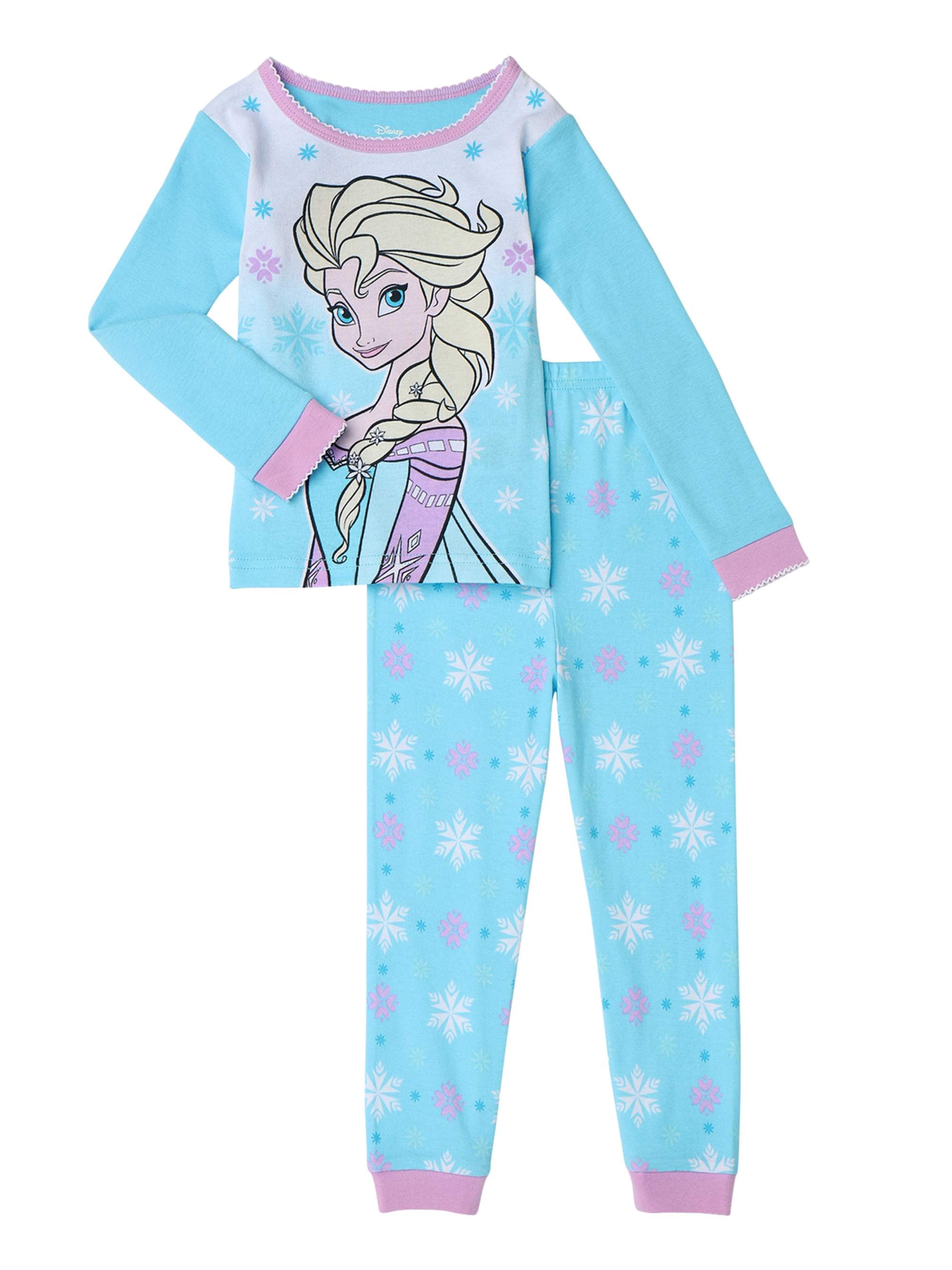 Frozen Toddler Girls Long Sleeve Cotton Snug Fit Pajamas 1 Piece