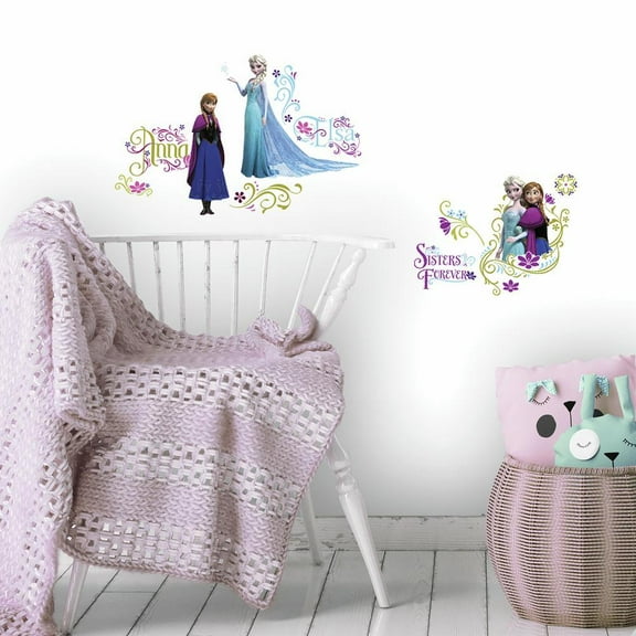 Frozen Wall Decals with Glitter