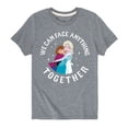 thumbnail image 1 of Frozen - We Can Face Anything - Toddler And Youth Short Sleeve Graphic T-Shirt, 1 of 5