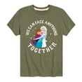 thumbnail image 1 of Frozen - We Can Face Anything - Toddler And Youth Short Sleeve Graphic T-Shirt, 1 of 5