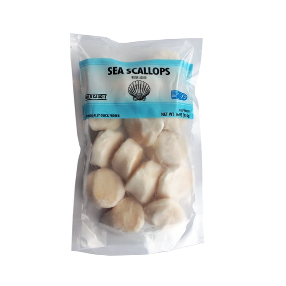 Frozen Wild Caught Sea Scallops, 1 lb