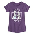 thumbnail image 1 of Frozen - Winter - Anna & Elsa In This Together - Toddler & Youth Girls Short Sleeve Graphic T-Shirt, 1 of 5