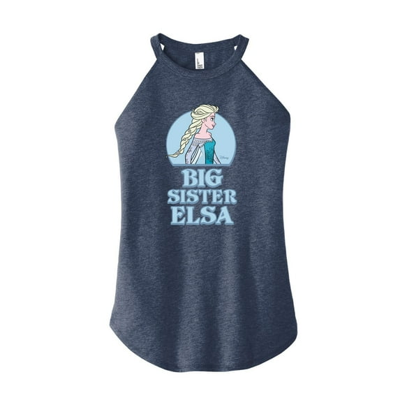 Frozen - Winter - Big Sister Elsa - Juniors High Neck Tank Top
