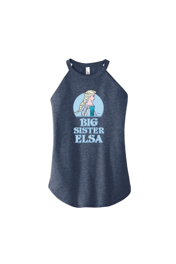 Frozen - Winter - Big Sister Elsa - Juniors High Neck Tank Top