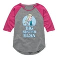 thumbnail image 1 of Frozen - Winter - Big Sister Elsa - Toddler & Youth Girls Raglan Graphic T-Shirt, 1 of 5