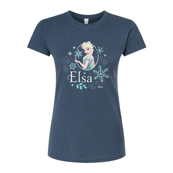Frozen - Winter - Elsa & Snowflakes - Juniors Fitted Graphic T-Shirt