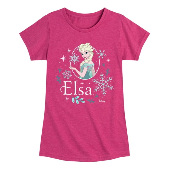 Frozen - Winter - Elsa & Snowflakes - Toddler & Youth Girls Short Sleeve Graphic T-Shirt