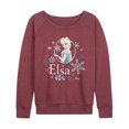thumbnail image 1 of Frozen - Winter - Elsa & Snowflakes - Women's Lightweight French Terry Long Sleeve Shirt, 1 of 5