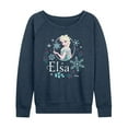 thumbnail image 1 of Frozen - Winter - Elsa & Snowflakes - Women's Lightweight French Terry Long Sleeve Shirt, 1 of 5
