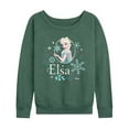 thumbnail image 1 of Frozen - Winter - Elsa & Snowflakes - Women's Lightweight French Terry Long Sleeve Shirt, 1 of 5