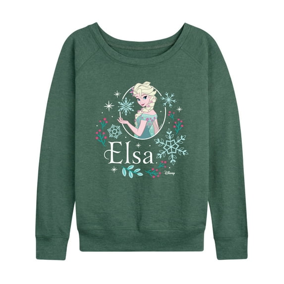 Frozen - Winter - Elsa & Snowflakes - Women's Lightweight French Terry Long Sleeve Shirt