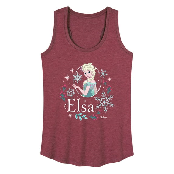 Frozen - Winter - Elsa & Snowflakes - Women's Racerback Tank Top