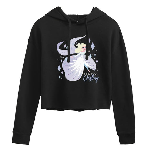 Frozen - Winter - Find Your Destiny - Juniors Cropped Pullover Hoodie