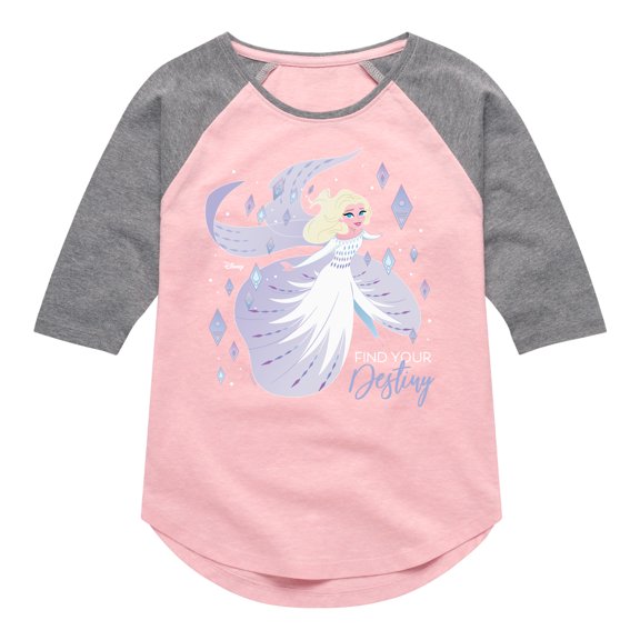 Frozen - Winter - Find Your Destiny - Toddler & Youth Girls Raglan Graphic T-Shirt