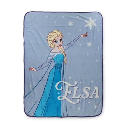 Frozen Winter Frost Adventures Kids Blue & Purple Coral Fleece Throw Blanket, Disney, 46" x 60"