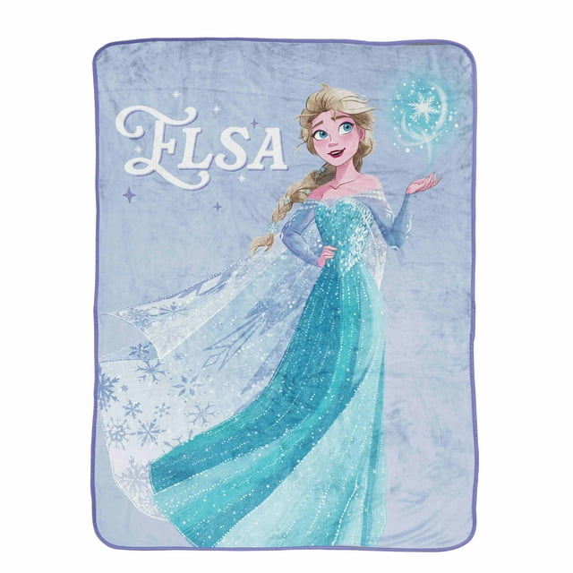 Disney Frozen Winter Frost Adventure 46 x 60 Throw Blanket - Soft & Cozy Bedding Accessories