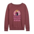 thumbnail image 1 of Frozen - Winter - Little Sister Anna - Women's Lightweight French Terry Long Sleeve Shirt, 1 of 5