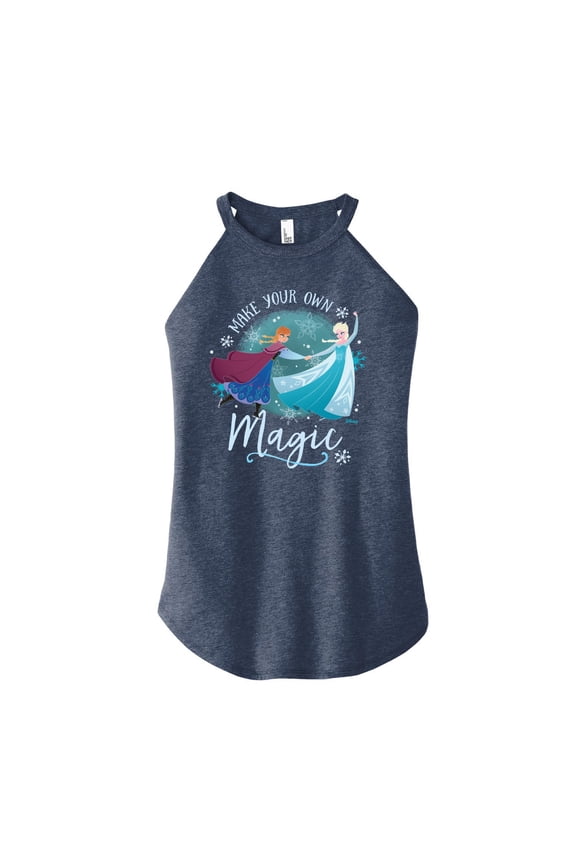Frozen - Winter - Make Your Own Magic - Juniors High Neck Tank Top