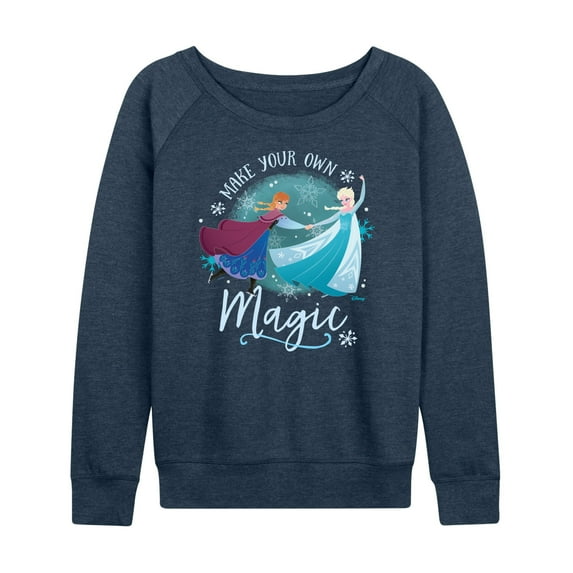 Frozen - Winter - Make Your Own Magic - Women's Lightweight French Terry Long Sleeve Shirt