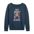 thumbnail image 1 of Frozen - Winter - Me? Brave? Always. - Women's Lightweight French Terry Long Sleeve Shirt, 1 of 5