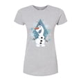 thumbnail image 1 of Frozen - Winter - Olaf Dancing In Snow - Juniors Fitted Graphic T-Shirt, 1 of 5