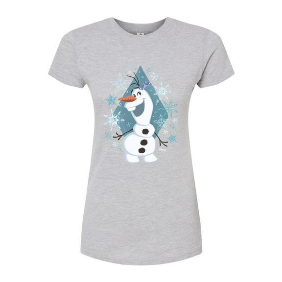 Frozen - Winter - Olaf Dancing In Snow - Juniors Fitted Graphic T-Shirt