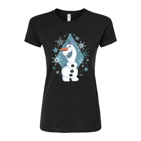 Frozen - Winter - Olaf Dancing In Snow - Juniors Fitted Graphic T-Shirt