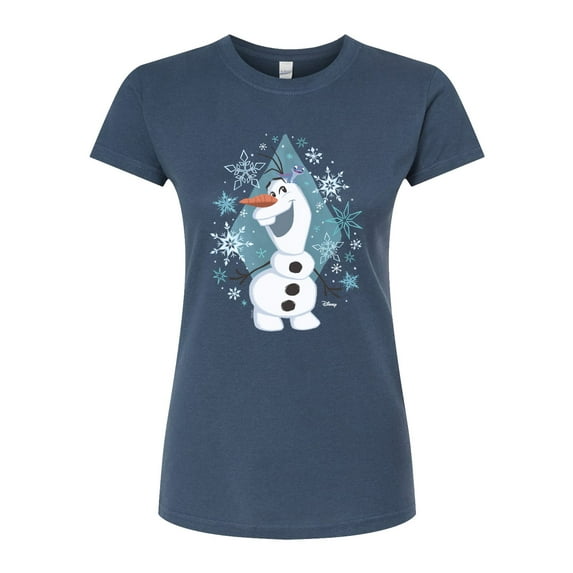 Frozen - Winter - Olaf Dancing In Snow - Juniors Fitted Graphic T-Shirt