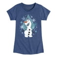 thumbnail image 1 of Frozen - Winter - Olaf Dancing In Snow - Toddler & Youth Girls Short Sleeve Graphic T-Shirt, 1 of 5