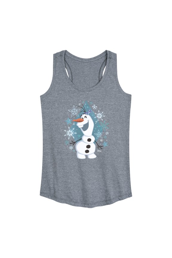 Frozen - Winter - Olaf Dancing In Snow - Women's Racerback Tank Top
