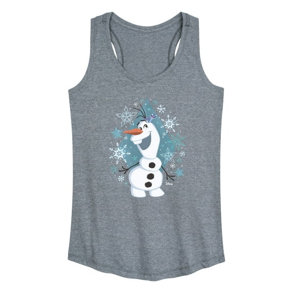 Frozen - Winter - Olaf Dancing In Snow - Women's Racerback Tank Top