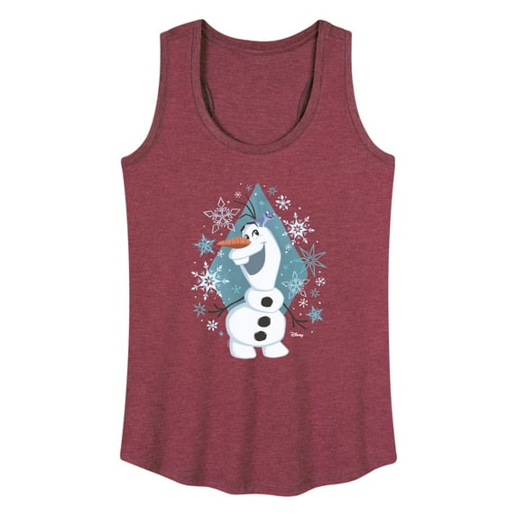 Frozen - Winter - Olaf Dancing In Snow - Women's Racerback Tank Top