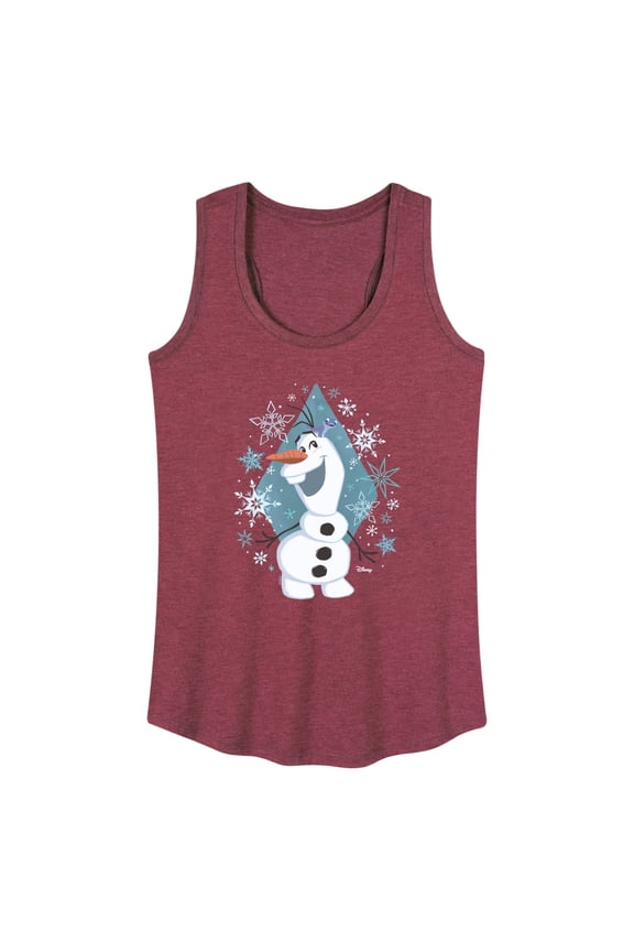Frozen - Winter - Olaf Dancing In Snow - Women's Racerback Tank Top