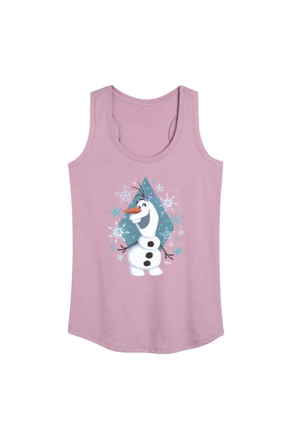 Frozen - Winter - Olaf Dancing In Snow - Women's Racerback Tank Top