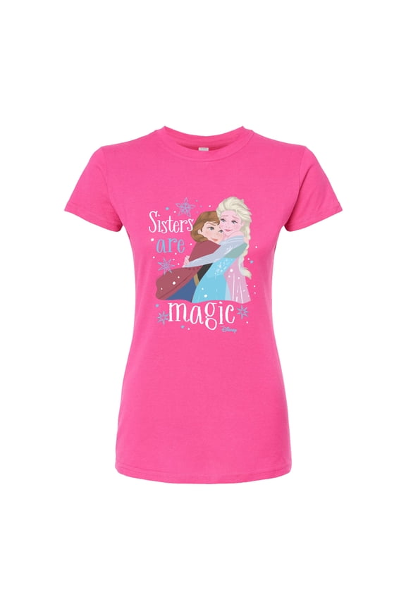 Frozen - Winter - Sisters Are Magic - Juniors Fitted Graphic T-Shirt