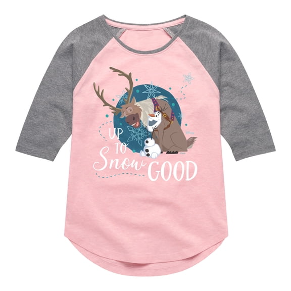 Frozen - Winter - Up To Snow Good - Toddler & Youth Girls Raglan Graphic T-Shirt