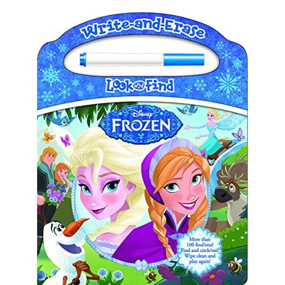 Pre-Owned Frozen Write And Erase Look Find Board, Children's Books, Book by PiKids (English)
